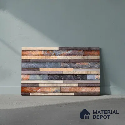 Stacked Stone Look Wall Tile TL 09504 | Matte Finish 18 x 12 inch Ceramic Tile - 7 mm | Suitable For Kitchen, Bathroom, Bedroom & Office
