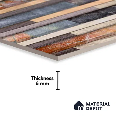 Stacked Stone Look Wall Tile TL 09504 | Matte Finish 18 x 12 inch Ceramic Tile - 7 mm | Suitable For Kitchen, Bathroom, Bedroom & Office
