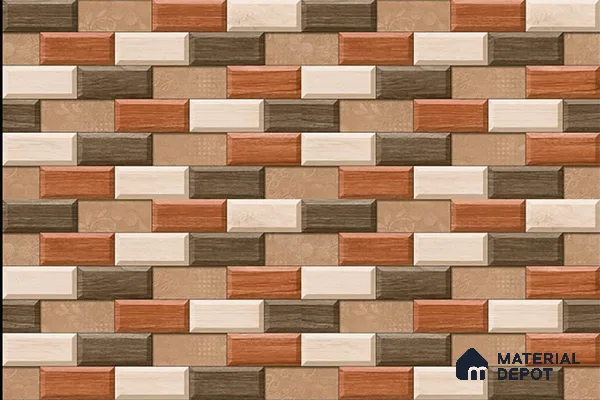 Stone Look Wall Tile TL 08879 | Matte Finish 18 x 12 inch Ceramic Tile - 7 mm | Suitable For Kitchen & Bathroom
