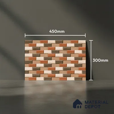 Stone Look Wall Tile TL 08879 | Matte Finish 18 x 12 inch Ceramic Tile - 7 mm | Suitable For Kitchen & Bathroom