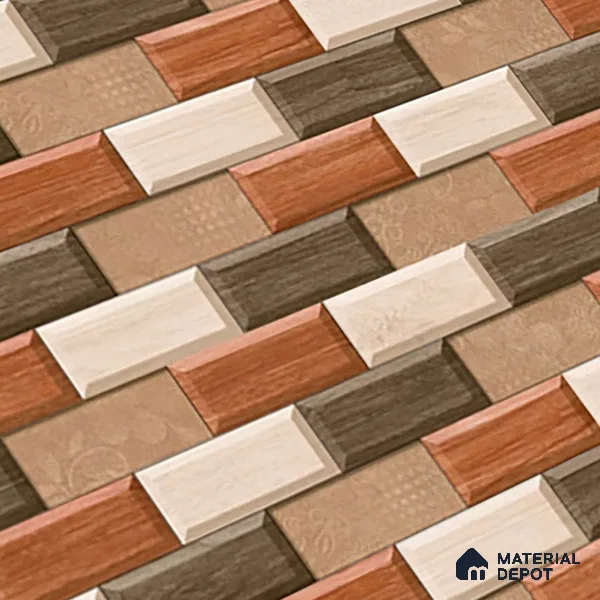 Stone Look Wall Tile TL 08879 | Matte Finish 18 x 12 inch Ceramic Tile - 7 mm | Suitable For Kitchen & Bathroom