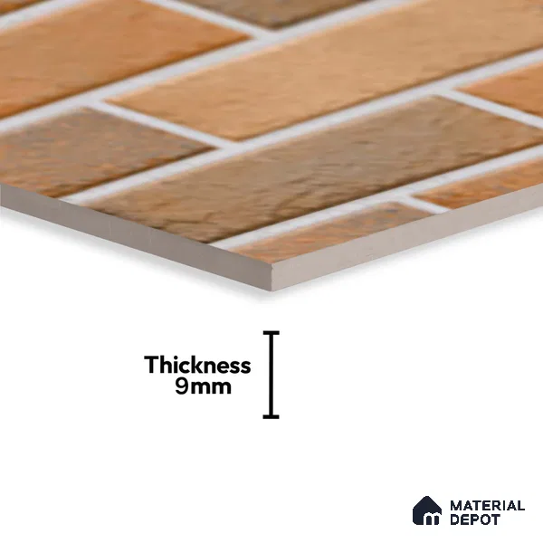 TL 10320  Look Floor & Wall Tile Milan 12 2 ft x 1 ft Matte Finish Ceramic Tile - 9 mm