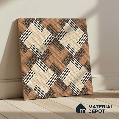 Patterned Floor Tile TL 09418 B | Matte Finish 20 x 20 inch Vitrified Tile - 12 mm | Suitable For Parking, Courtyard, Corridor | Pattern Alignment May Vary | 2-3 mm Spacer is Mandatory