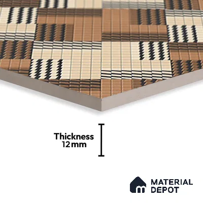 Patterned Floor Tile TL 09418 B | Matte Finish 20 x 20 inch Vitrified Tile - 12 mm | Suitable For Parking, Courtyard, Corridor | Pattern Alignment May Vary | 2-3 mm Spacer is Mandatory