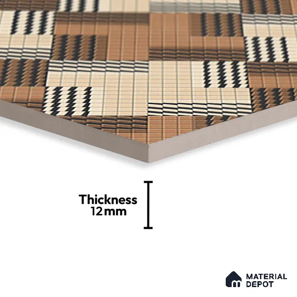 Patterned Floor Tile TL 09418 B | Matte Finish 20 x 20 inch Vitrified Tile - 12 mm | Suitable For Parking, Courtyard, Corridor | Pattern Alignment May Vary | 2-3 mm Spacer is Mandatory
