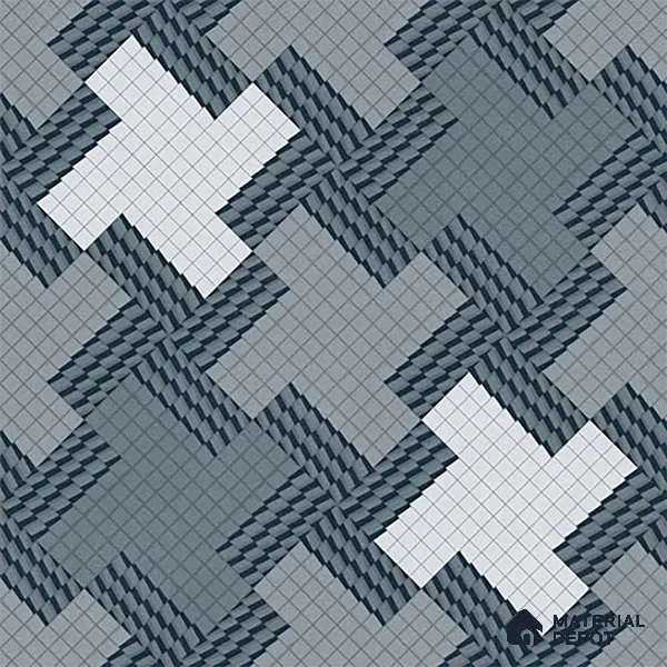 Patterned Floor Tile TL 09418 | Matte Finish 20 x 20 inch Vitrified Tile - 12 mm | Suitable For Parking, Courtyard, Corridor | Pattern Alignment May Vary | 2-3 mm Spacer is Mandatory