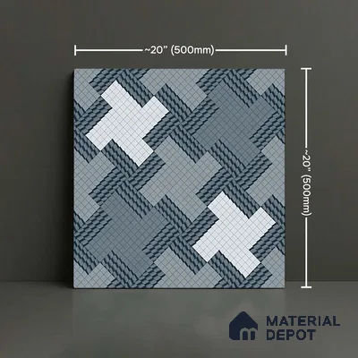 Patterned Floor Tile TL 09418 | Matte Finish 20 x 20 inch Vitrified Tile - 12 mm | Suitable For Parking, Courtyard, Corridor | Pattern Alignment May Vary | 2-3 mm Spacer is Mandatory