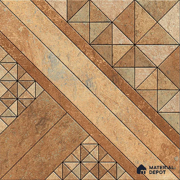 Patterned Look Floor Tile TL 09425 B | Matte Finish 20 x 20 inch Vitrified Tile - 12 mm | Suitable For Kitchen, Bathroom, Bedroom & Office | Pattern Alignment May Vary | 2-3 mm Spacer is Mandatory