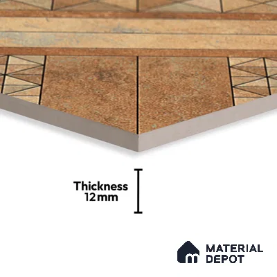 Patterned Look Floor Tile TL 09425 B | Matte Finish 20 x 20 inch Vitrified Tile - 12 mm | Suitable For Kitchen, Bathroom, Bedroom & Office | Pattern Alignment May Vary | 2-3 mm Spacer is Mandatory