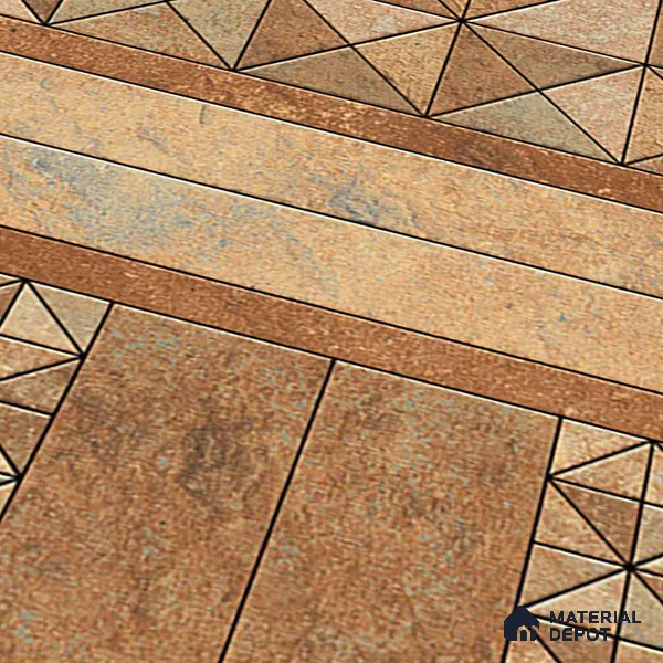 Patterned Look Floor Tile TL 09425 B | Matte Finish 20 x 20 inch Vitrified Tile - 12 mm | Suitable For Kitchen, Bathroom, Bedroom & Office | Pattern Alignment May Vary | 2-3 mm Spacer is Mandatory