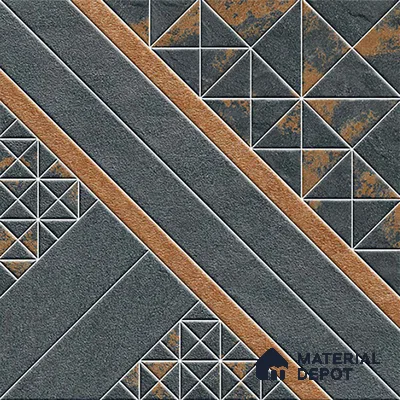 Patterned Look Floor Tile TL 09425 | Matte Finish 20 x 20 inch Vitrified Tile - 12 mm | Suitable For Kitchen, Bathroom, Bedroom & Office | Pattern Alignment May Vary | 2-3 mm Spacer is Mandatory