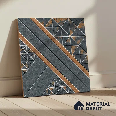 Patterned Look Floor Tile TL 09425 | Matte Finish 20 x 20 inch Vitrified Tile - 12 mm | Suitable For Kitchen, Bathroom, Bedroom & Office | Pattern Alignment May Vary | 2-3 mm Spacer is Mandatory
