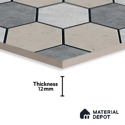Patterned Floor Tile TL 09424 | Matte Finish 20 x 20 inch Vitrified Tile - 12 mm | Suitable For Parking, Courtyard, Corridor | Pattern Alignment May Vary | 2-3 mm Spacer is Mandatory