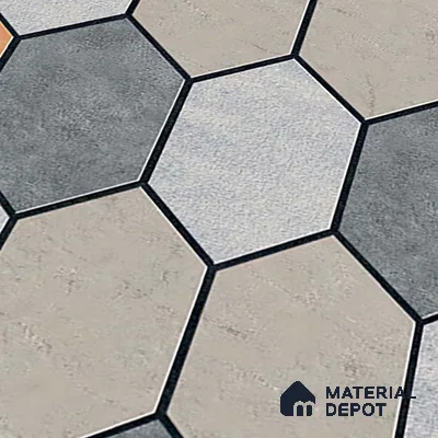 Patterned Floor Tile TL 09424 | Matte Finish 20 x 20 inch Vitrified Tile - 12 mm | Suitable For Parking, Courtyard, Corridor | Pattern Alignment May Vary | 2-3 mm Spacer is Mandatory