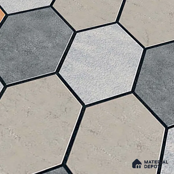 Patterned Floor Tile TL 09424 | Matte Finish 20 x 20 inch Vitrified Tile - 12 mm | Suitable For Parking, Courtyard, Corridor | Pattern Alignment May Vary | 2-3 mm Spacer is Mandatory