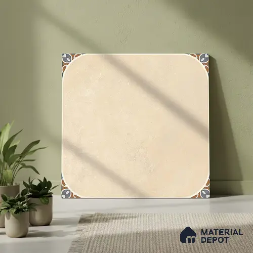 Cement Look Floor Tile TL 09422 C | Matte Finish 20 x 20 inch Vitrified Tile - 12 mm | Suitable For Kitchen, Bathroom, Bedroom & Office | Pattern Alignment May Vary | 2-3 mm Spacer is Mandatory