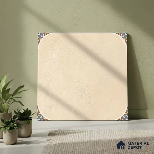 Cement Look Floor Tile TL 09422 C | Matte Finish 20 x 20 inch Vitrified Tile - 12 mm | Suitable For Kitchen, Bathroom, Bedroom & Office | Pattern Alignment May Vary | 2-3 mm Spacer is Mandatory