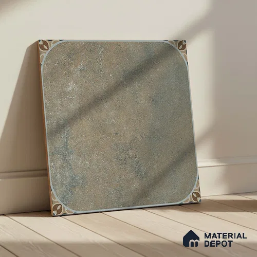 Patterned Look Floor Tile TL 09422 | Matte Finish 20 x 20 inch Vitrified Tile - 12 mm | Suitable For Kitchen, Bathroom, Bedroom & Office | Pattern Alignment May Vary | 2-3 mm Spacer is Mandatory