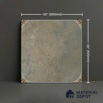 Patterned Look Floor Tile TL 09422 | Matte Finish 20 x 20 inch Vitrified Tile - 12 mm | Suitable For Kitchen, Bathroom, Bedroom & Office | Pattern Alignment May Vary | 2-3 mm Spacer is Mandatory