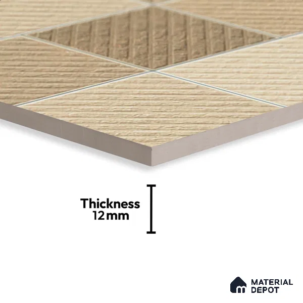 Stone Look Floor Tile TL 09426 B | Matte Finish 20 x 20 inch Vitrified Tile - 12 mm | Suitable For Kitchen, Bathroom, Bedroom & Office | Pattern Alignment May Vary | 2-3 mm Spacer is Mandatory (Sample)