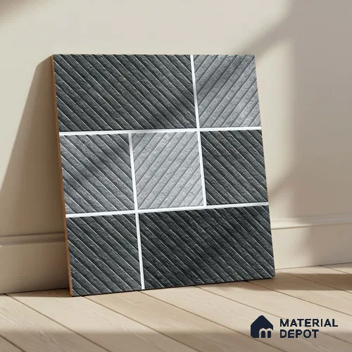 Stone Look Floor Tile TL 09426 | Matte Finish 20 x 20 inch Vitrified Tile - 12 mm | Suitable For Kitchen, Bathroom, Bedroom & Office | Pattern Alignment May Vary | 2-3 mm Spacer is Mandatory