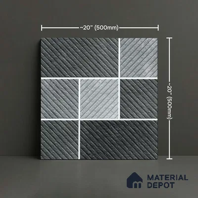 Stone Look Floor Tile TL 09426 | Matte Finish 20 x 20 inch Vitrified Tile - 12 mm | Suitable For Kitchen, Bathroom, Bedroom & Office | Pattern Alignment May Vary | 2-3 mm Spacer is Mandatory