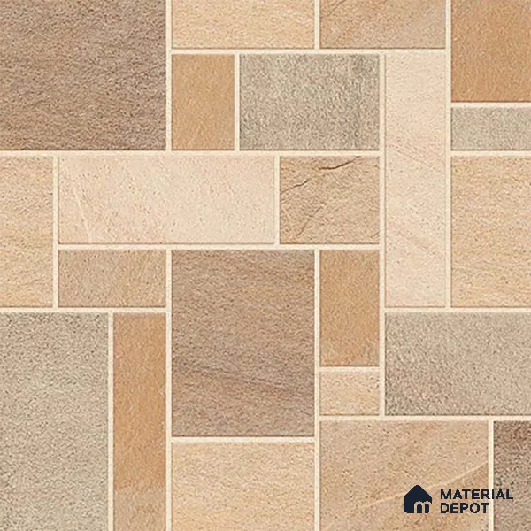 Stone Look Floor Tile TL 09420 B | Matte Finish 20 x 20 inch Vitrified Tile - 12 mm | Suitable For Kitchen, Bathroom, Bedroom & Office | Pattern Alignment May Vary | 2-3 mm Spacer is Mandatory