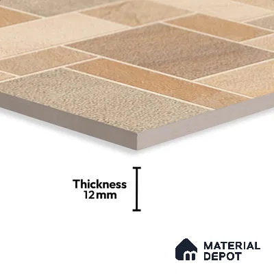 Stone Look Floor Tile TL 09420 B | Matte Finish 20 x 20 inch Vitrified Tile - 12 mm | Suitable For Kitchen, Bathroom, Bedroom & Office | Pattern Alignment May Vary | 2-3 mm Spacer is Mandatory