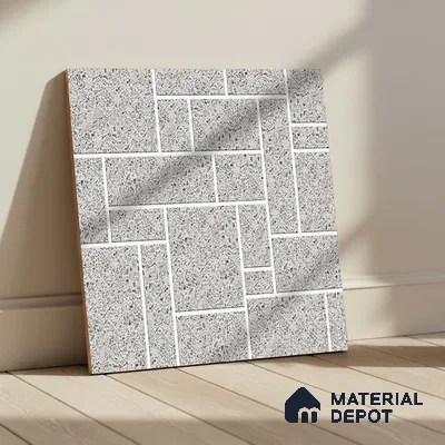 Stone Look Floor Tile TL 09420 | Matte Finish 20 x 20 inch Vitrified Tile - 12 mm | Suitable For Kitchen, Bathroom, Bedroom & Office | Pattern Alignment May Vary | 2-3 mm Spacer is Mandatory