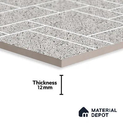 Stone Look Floor Tile TL 09420 | Matte Finish 20 x 20 inch Vitrified Tile - 12 mm | Suitable For Kitchen, Bathroom, Bedroom & Office | Pattern Alignment May Vary | 2-3 mm Spacer is Mandatory