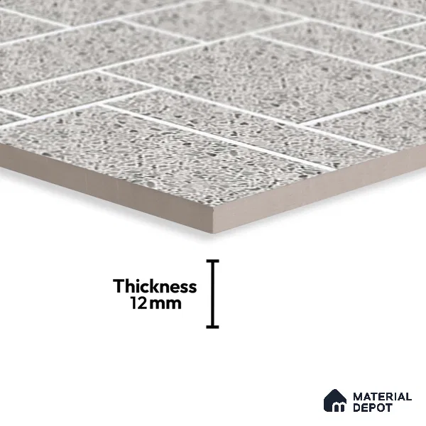 Stone Look Floor Tile TL 09420 | Matte Finish 20 x 20 inch Vitrified Tile - 12 mm | Suitable For Kitchen, Bathroom, Bedroom & Office | Pattern Alignment May Vary | 2-3 mm Spacer is Mandatory