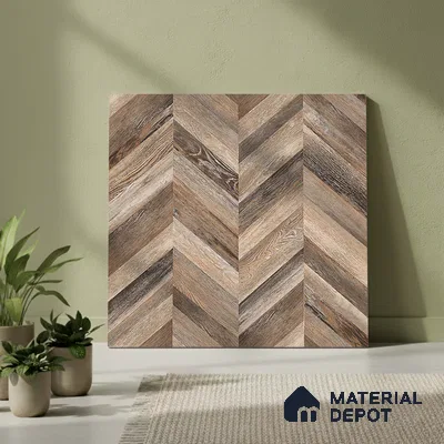 Wood Look Floor Tile TL 09419 | Matte Finish 20 x 20 inch Vitrified Tile - 12 mm | Suitable For Kitchen, Bathroom, Bedroom & Office | Pattern Alignment May Vary | 2-3 mm Spacer is Mandatory