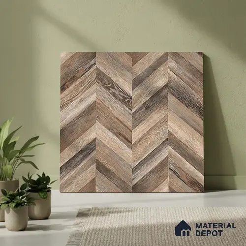 Wood Look Floor Tile TL 09419 | Matte Finish 20 x 20 inch Vitrified Tile - 12 mm | Suitable For Kitchen, Bathroom, Bedroom & Office | Pattern Alignment May Vary | 2-3 mm Spacer is Mandatory