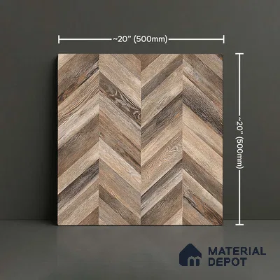 Wood Look Floor Tile TL 09419 | Matte Finish 20 x 20 inch Vitrified Tile - 12 mm | Suitable For Kitchen, Bathroom, Bedroom & Office | Pattern Alignment May Vary | 2-3 mm Spacer is Mandatory