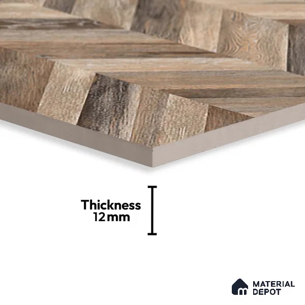 Wood Look Floor Tile TL 09419 | Matte Finish 20 x 20 inch Vitrified Tile - 12 mm | Suitable For Kitchen, Bathroom, Bedroom & Office | Pattern Alignment May Vary | 2-3 mm Spacer is Mandatory