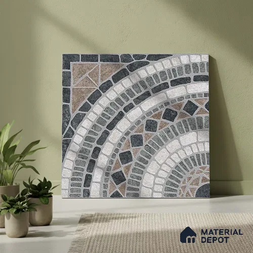 Stone Look Floor Tile TL 09421 B | Matte Finish 20 x 20 inch Vitrified Tile - 12 mm | Suitable For Kitchen, Bathroom, Bedroom & Office | Pattern Alignment May Vary | 2-3 mm Spacer is Mandatory
