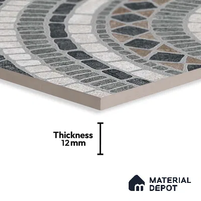 Stone Look Floor Tile TL 09421 B | Matte Finish 20 x 20 inch Vitrified Tile - 12 mm | Suitable For Kitchen, Bathroom, Bedroom & Office | Pattern Alignment May Vary | 2-3 mm Spacer is Mandatory