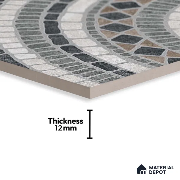 Stone Look Floor Tile TL 09421 B | Matte Finish 20 x 20 inch Vitrified Tile - 12 mm | Suitable For Kitchen, Bathroom, Bedroom & Office | Pattern Alignment May Vary | 2-3 mm Spacer is Mandatory