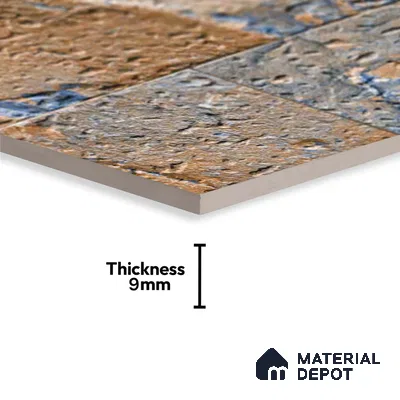 Stone Look Wall Tile TL 09436 | Matte Finish 2 ft x 1 ft Ceramic Tile - 9 mm | Suitable For Modern Facades, Outdoor Cladding, Feature Wall