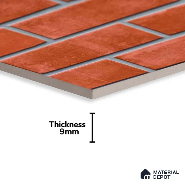 Stone Look Wall Tile TL 09435 | Matte Finish 2 ft x 1 ft Ceramic Tile - 9 mm | Suitable For Modern Facades, Outdoor Cladding, Feature Wall