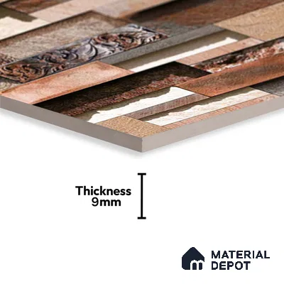 Stacked Stone Look Wall Tile TL 09429 | Matte Finish 2 ft x 1 ft Ceramic Tile - 9 mm | Suitable For Modern Facades, Outdoor Cladding, Feature Wall