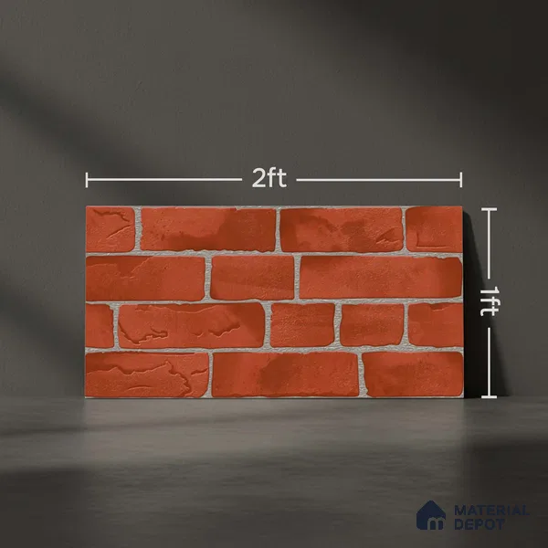 Stone Look Wall Tile TL 09427 | Matte Finish 2 ft x 1 ft Ceramic Tile - 9 mm | Suitable For Modern Facades, Outdoor Cladding, Feature Wall