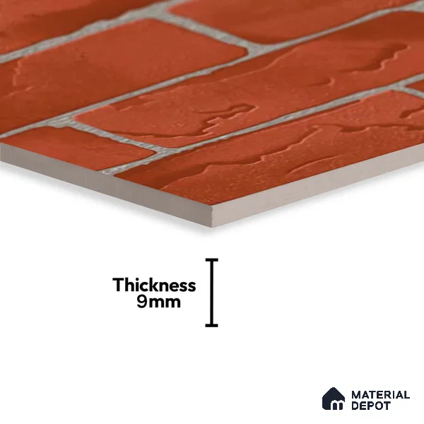 Stone Look Wall Tile TL 09427 | Matte Finish 2 ft x 1 ft Ceramic Tile - 9 mm | Suitable For Modern Facades, Outdoor Cladding, Feature Wall