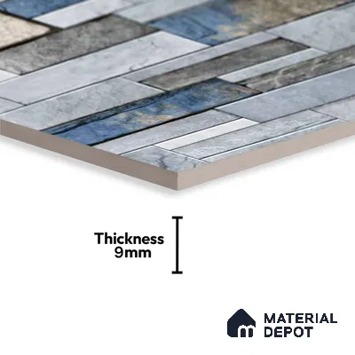 Stacked Stone Look Wall Tile TL 09434 | Matte Finish 2 ft x 1 ft Ceramic Tile - 9 mm | Suitable For Modern Facades, Outdoor Cladding, Feature Wall
