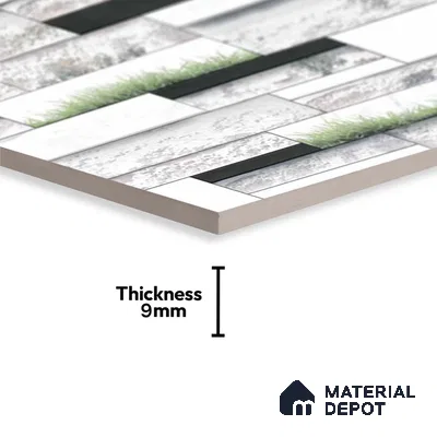 Stacked Stone Look Wall Tile TL 09430 | Matte Finish 2 ft x 1 ft Ceramic Tile - 9 mm | Suitable For Modern Facades, Outdoor Cladding, Feature Wall