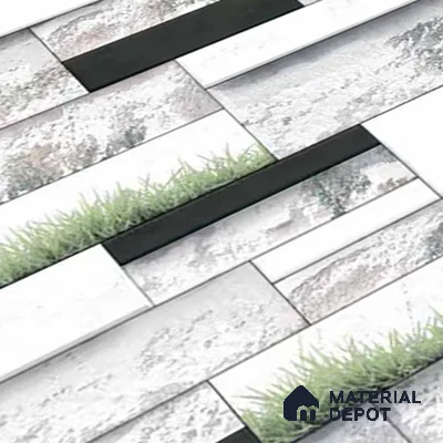 Stacked Stone Look Wall Tile TL 09430 | Matte Finish 2 ft x 1 ft Ceramic Tile - 9 mm | Suitable For Modern Facades, Outdoor Cladding, Feature Wall