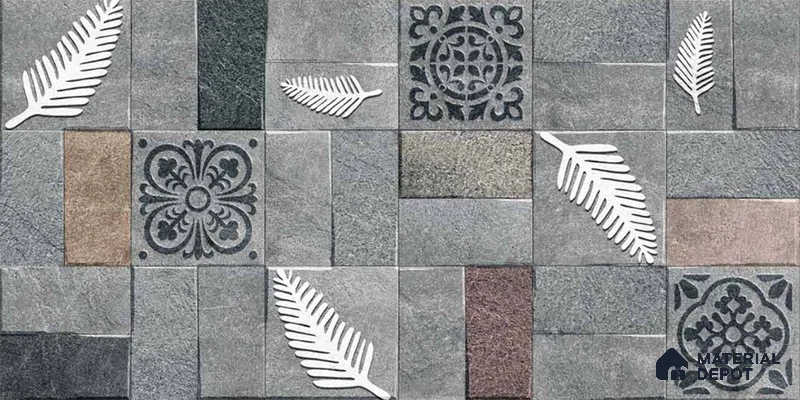 Stone Look Wall Tile TL 09437 | Matte Finish 2 ft x 1 ft Ceramic Tile - 9 mm | Suitable For Modern Facades, Outdoor Cladding, Feature Wall