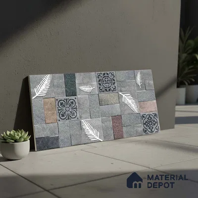 Stone Look Wall Tile TL 09437 | Matte Finish 2 ft x 1 ft Ceramic Tile - 9 mm | Suitable For Modern Facades, Outdoor Cladding, Feature Wall
