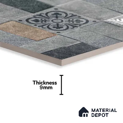 Stone Look Wall Tile TL 09437 | Matte Finish 2 ft x 1 ft Ceramic Tile - 9 mm | Suitable For Modern Facades, Outdoor Cladding, Feature Wall