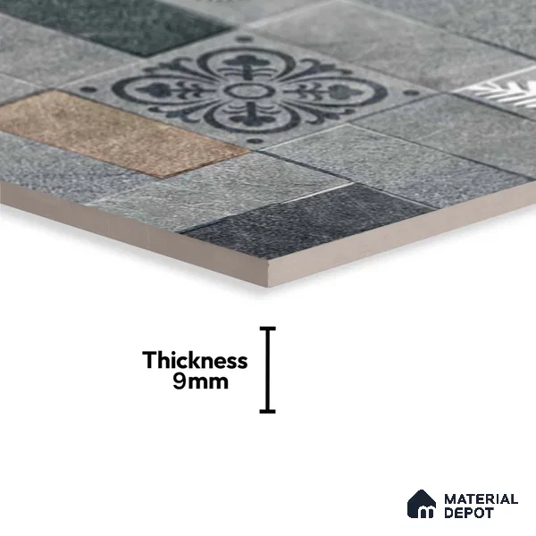 Stone Look Wall Tile TL 09437 | Matte Finish 2 ft x 1 ft Ceramic Tile - 9 mm | Suitable For Modern Facades, Outdoor Cladding, Feature Wall